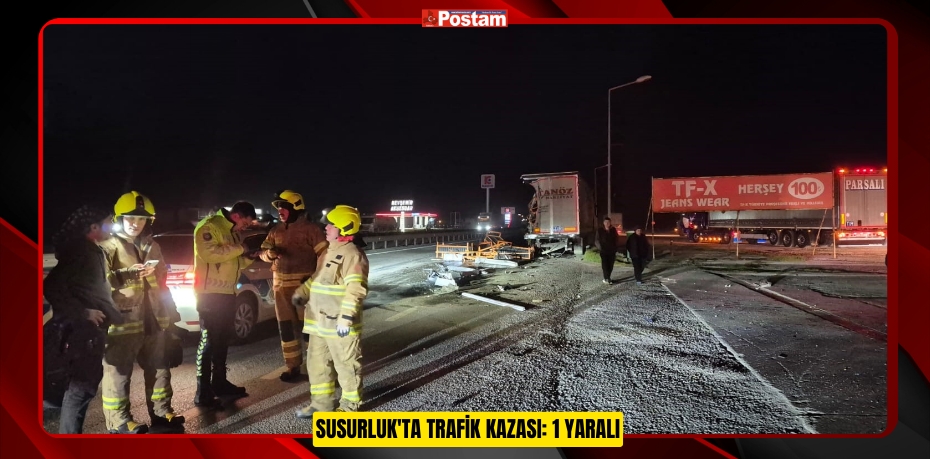 Susurluk'ta trafik kazası: 1 yaralı