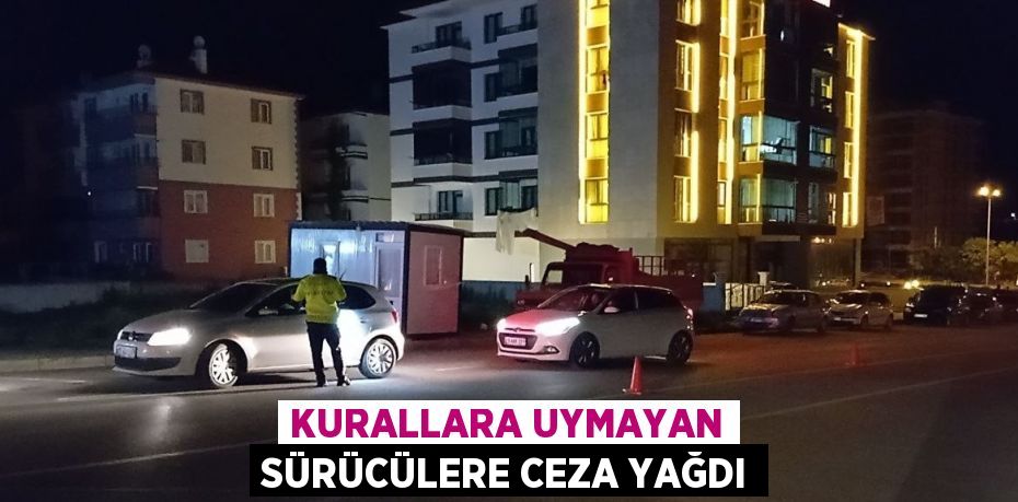 KURALLARA UYMAYAN SÜRÜCÜLERE CEZA YAĞDI