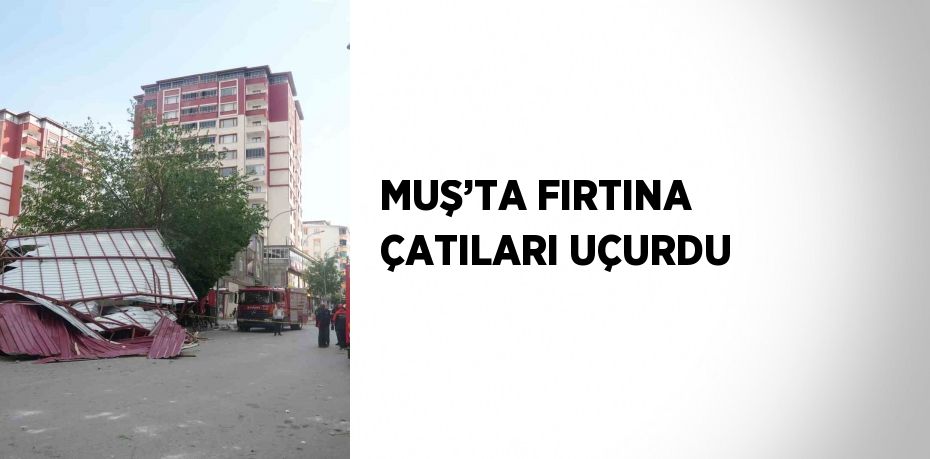 MUŞ’TA FIRTINA ÇATILARI UÇURDU