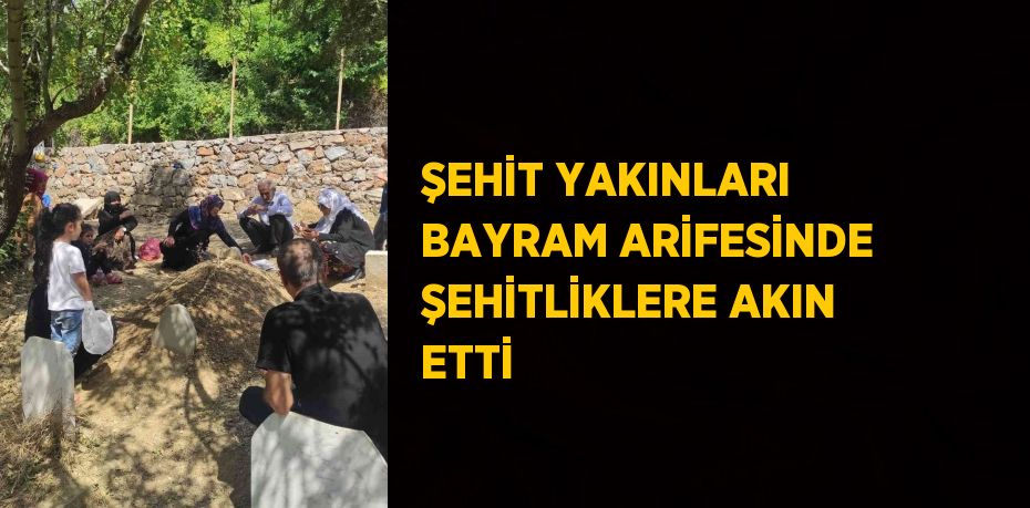 ŞEHİT YAKINLARI BAYRAM ARİFESİNDE ŞEHİTLİKLERE AKIN ETTİ