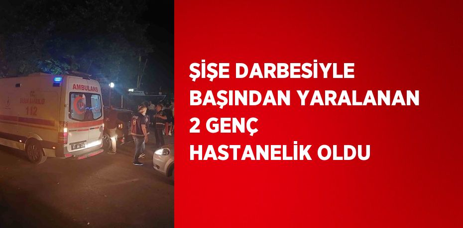 ŞİŞE DARBESİYLE BAŞINDAN YARALANAN 2 GENÇ HASTANELİK OLDU