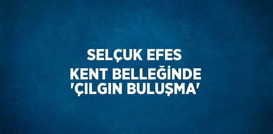 SELÇUK EFES KENT BELLEĞİNDE 'ÇILGIN BULUŞMA'