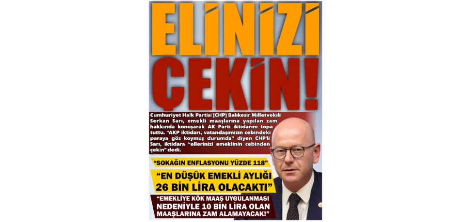 ELİNİZİ ÇEKİN!