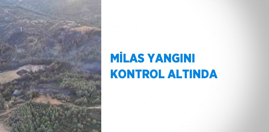 MİLAS YANGINI KONTROL ALTINDA