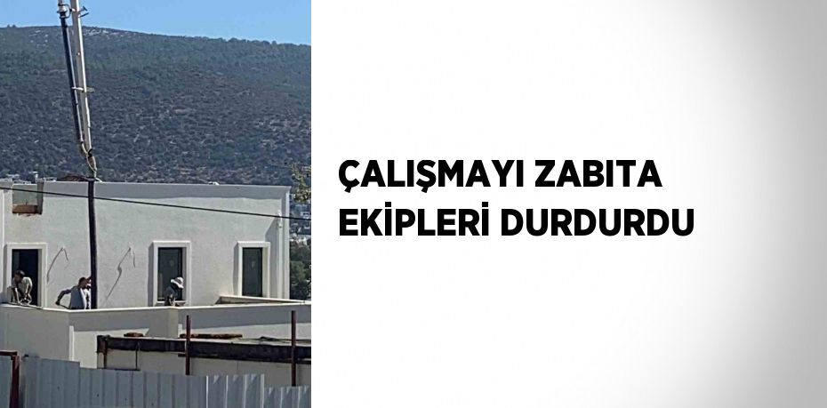 ÇALIŞMAYI ZABITA EKİPLERİ DURDURDU