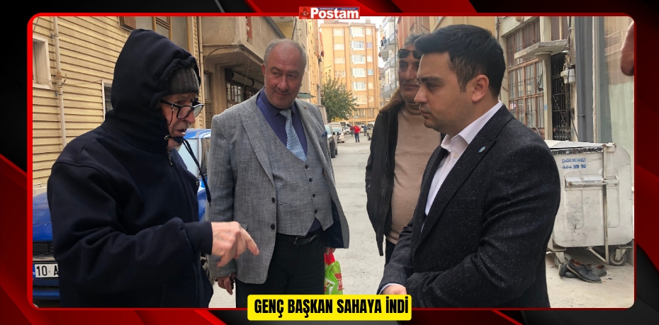  GENÇ BAŞKAN SAHAYA İNDİ