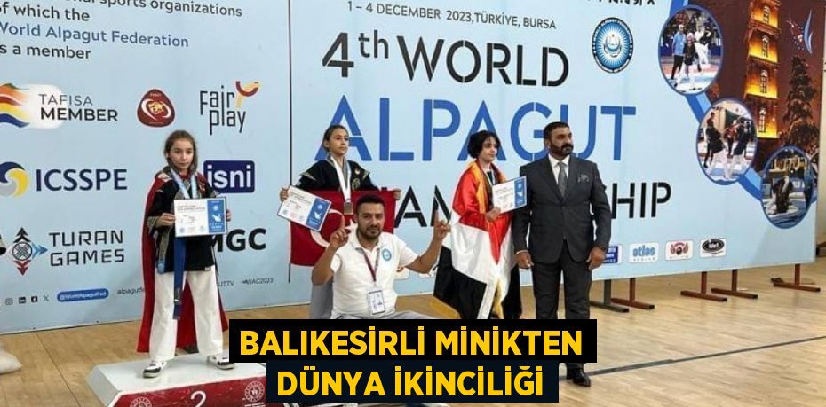 Balıkesirli minikten dünya ikinciliği