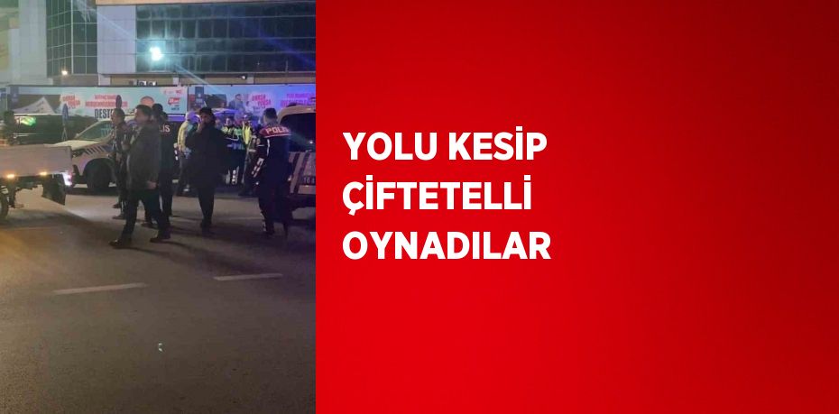 YOLU KESİP ÇİFTETELLİ OYNADILAR