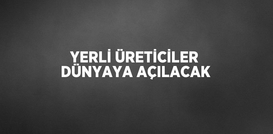 YERLİ ÜRETİCİLER DÜNYAYA AÇILACAK