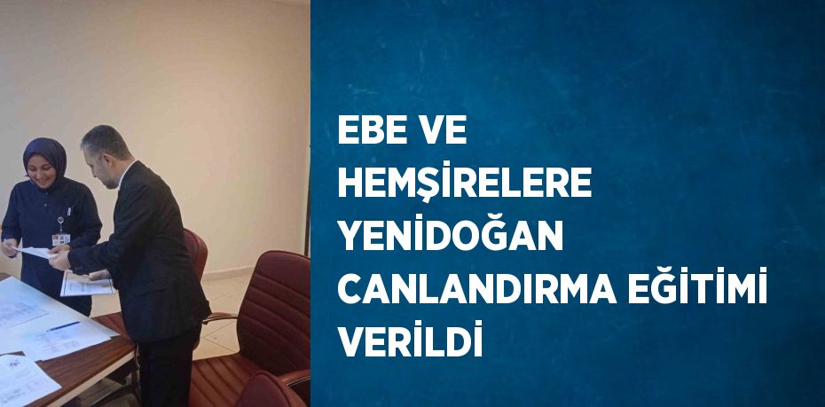 EBE VE HEMŞİRELERE YENİDOĞAN CANLANDIRMA EĞİTİMİ VERİLDİ