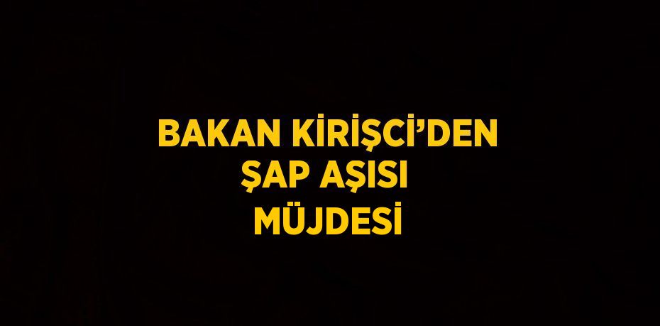 BAKAN KİRİŞCİ’DEN ŞAP AŞISI MÜJDESİ