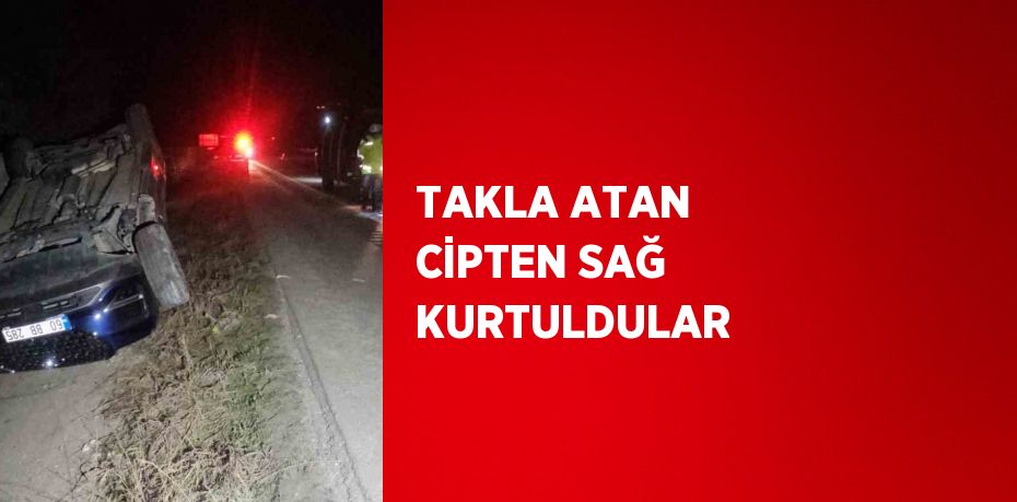 TAKLA ATAN CİPTEN SAĞ KURTULDULAR