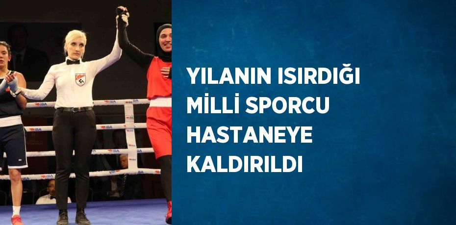 YILANIN ISIRDIĞI MİLLİ SPORCU HASTANEYE KALDIRILDI