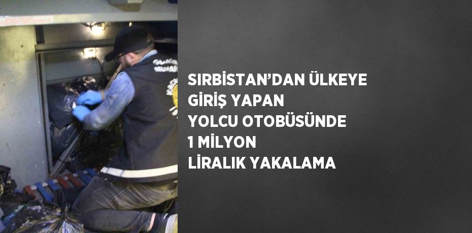 SIRBİSTAN’DAN ÜLKEYE GİRİŞ YAPAN YOLCU OTOBÜSÜNDE 1 MİLYON LİRALIK YAKALAMA