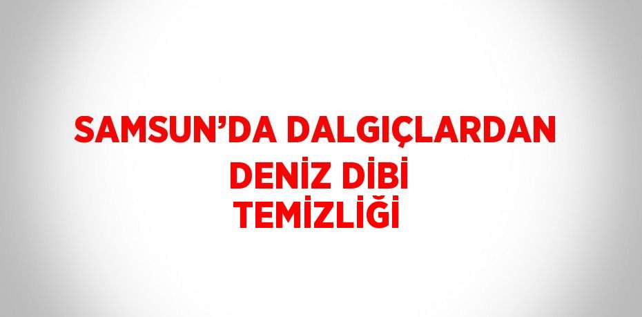 SAMSUN’DA DALGIÇLARDAN DENİZ DİBİ TEMİZLİĞİ