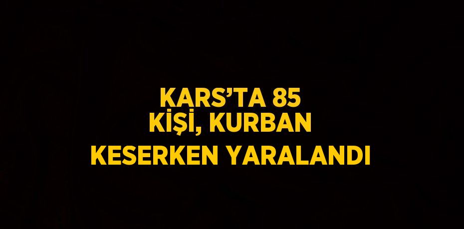 KARS’TA 85 KİŞİ, KURBAN KESERKEN YARALANDI