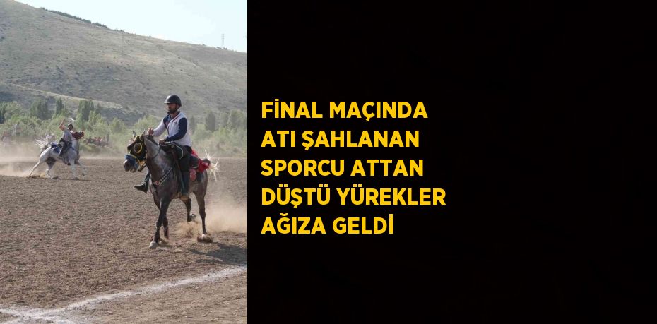 FİNAL MAÇINDA ATI ŞAHLANAN SPORCU ATTAN DÜŞTÜ YÜREKLER AĞIZA GELDİ