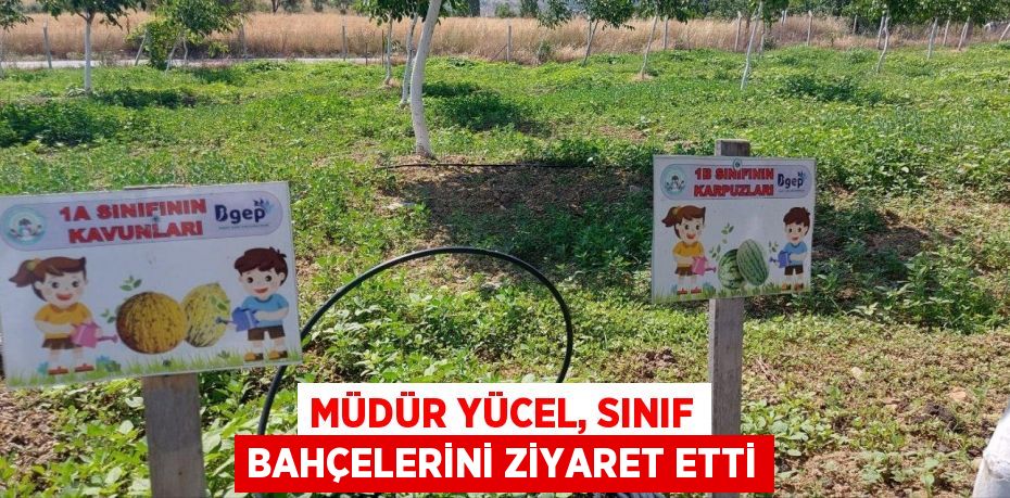 Müdür Yücel, sınıf bahçelerini ziyaret etti