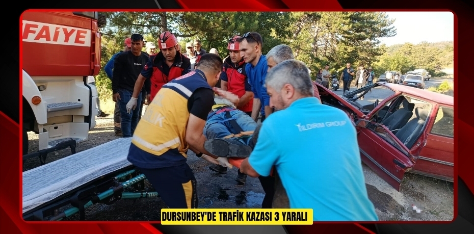Dursunbey'de trafik kazası: 3 yaralı  