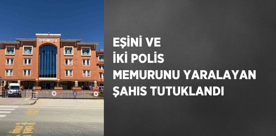 EŞİNİ VE İKİ POLİS MEMURUNU YARALAYAN ŞAHIS TUTUKLANDI