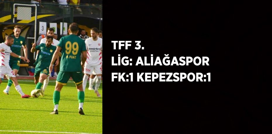 TFF 3. LİG: ALİAĞASPOR FK:1 KEPEZSPOR:1