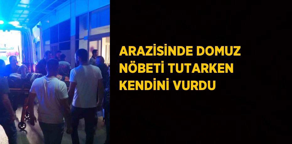 ARAZİSİNDE DOMUZ NÖBETİ TUTARKEN KENDİNİ VURDU