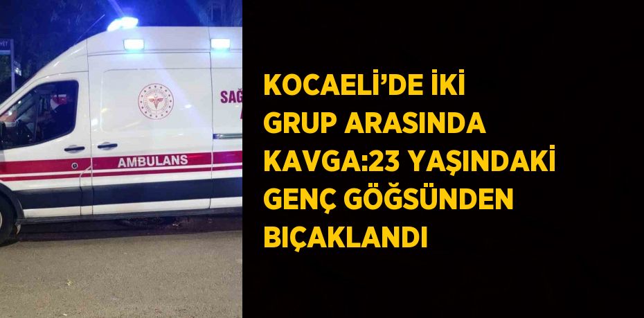 KOCAELİ’DE İKİ GRUP ARASINDA KAVGA:23 YAŞINDAKİ GENÇ GÖĞSÜNDEN BIÇAKLANDI