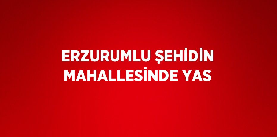 ERZURUMLU ŞEHİDİN MAHALLESİNDE YAS