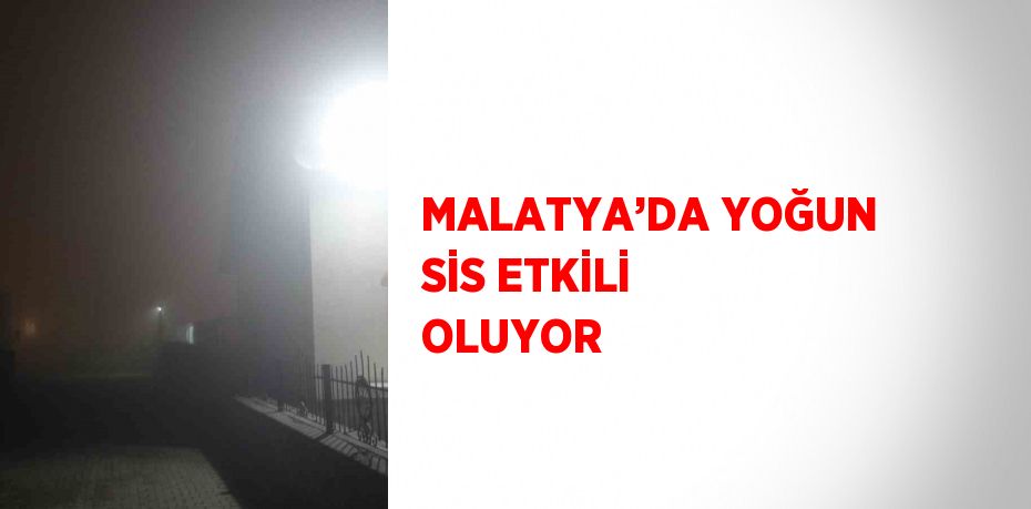 MALATYA’DA YOĞUN SİS ETKİLİ OLUYOR