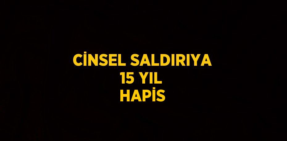 CİNSEL SALDIRIYA 15 YIL HAPİS