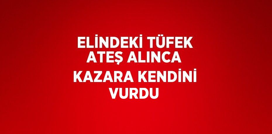 ELİNDEKİ TÜFEK ATEŞ ALINCA KAZARA KENDİNİ VURDU