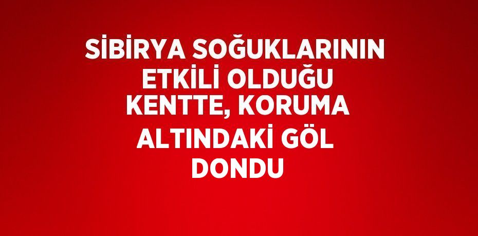 SİBİRYA SOĞUKLARININ ETKİLİ OLDUĞU KENTTE, KORUMA ALTINDAKİ GÖL DONDU