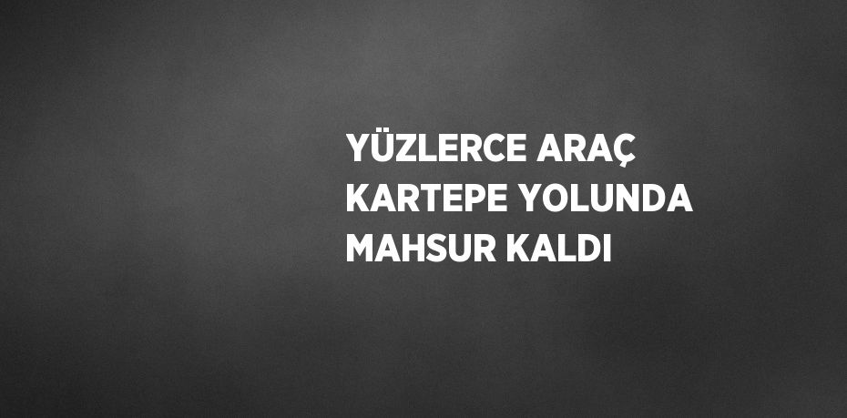 YÜZLERCE ARAÇ KARTEPE YOLUNDA MAHSUR KALDI