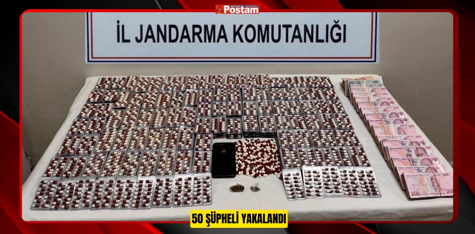 50 şüpheli yakalandı  