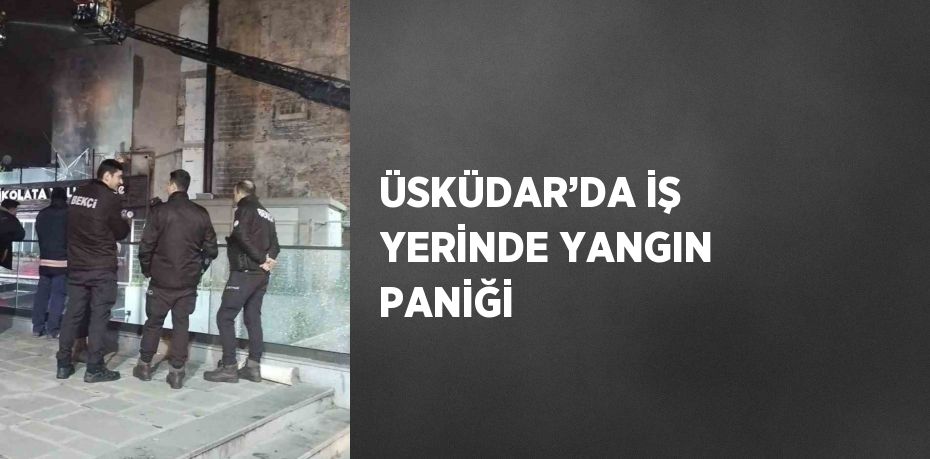 ÜSKÜDAR’DA İŞ YERİNDE YANGIN PANİĞİ