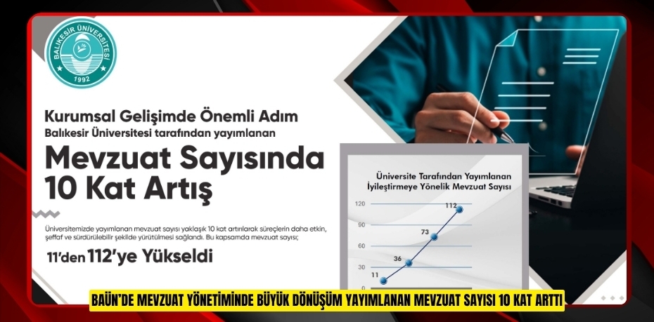 BAÜN’DE MEVZUAT YÖNETİMİNDE BÜYÜK DÖNÜŞÜM: YAYIMLA