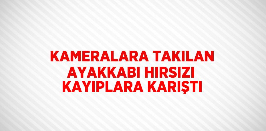 KAMERALARA TAKILAN AYAKKABI HIRSIZI KAYIPLARA KARIŞTI