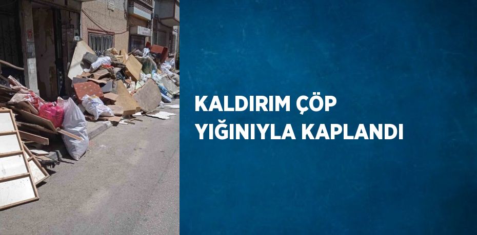 KALDIRIM ÇÖP YIĞINIYLA KAPLANDI