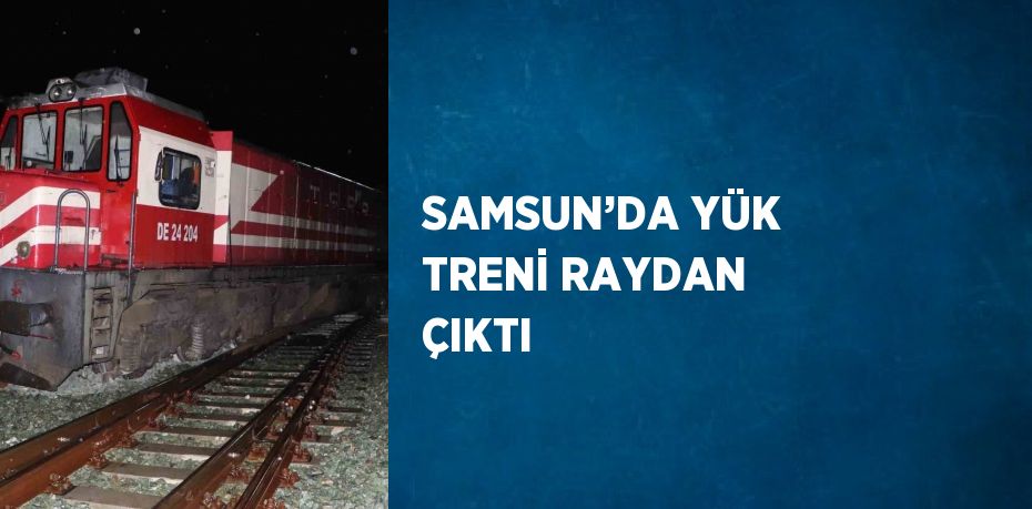 SAMSUN’DA YÜK TRENİ RAYDAN ÇIKTI