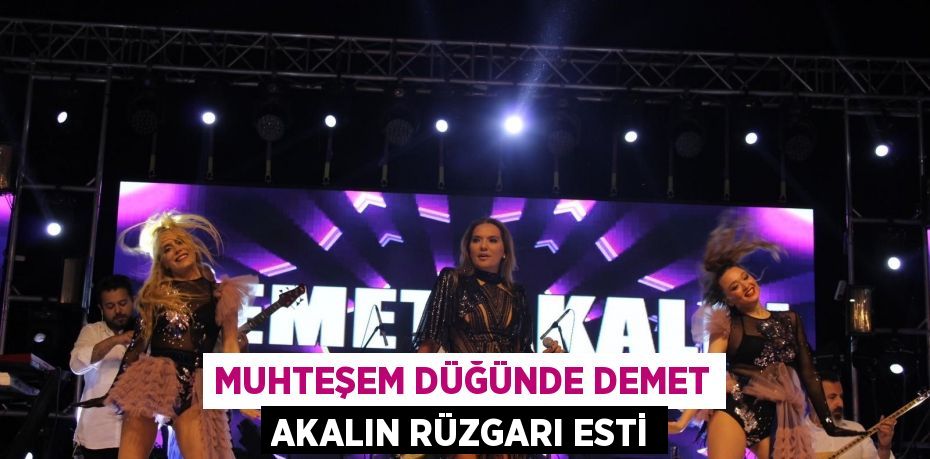 Muhteşem düğünde Demet Akalın rüzgarı esti