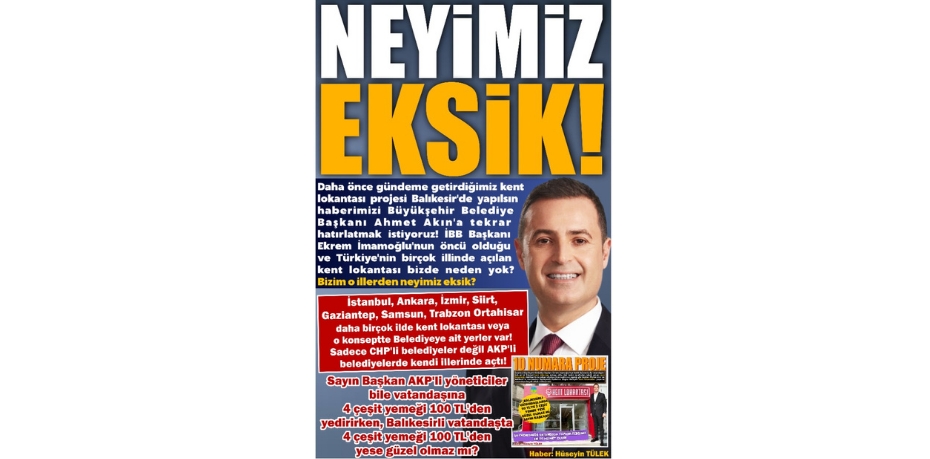 NEYİMİZ EKSİK!