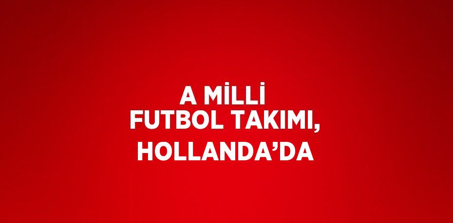 A MİLLİ FUTBOL TAKIMI, HOLLANDA’DA