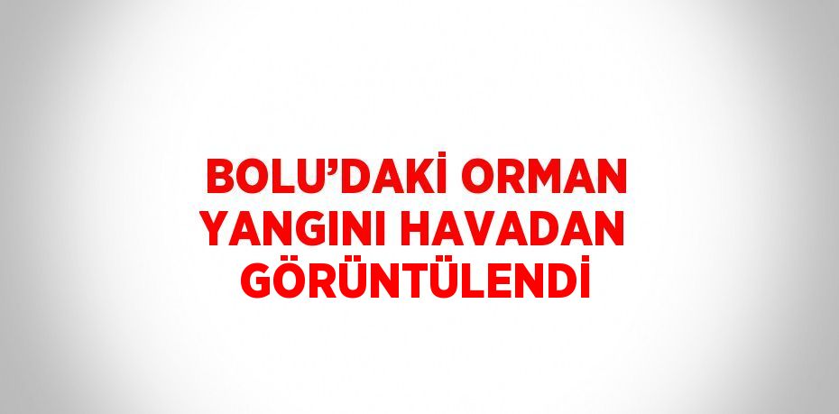 BOLU’DAKİ ORMAN YANGINI HAVADAN GÖRÜNTÜLENDİ