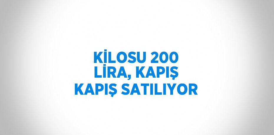 KİLOSU 200 LİRA, KAPIŞ KAPIŞ SATILIYOR