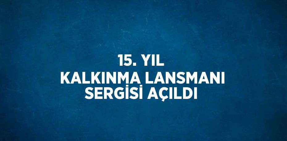 15. YIL KALKINMA LANSMANI SERGİSİ AÇILDI