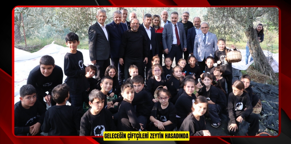 Geleceğin çiftçileri zeytin hasadında