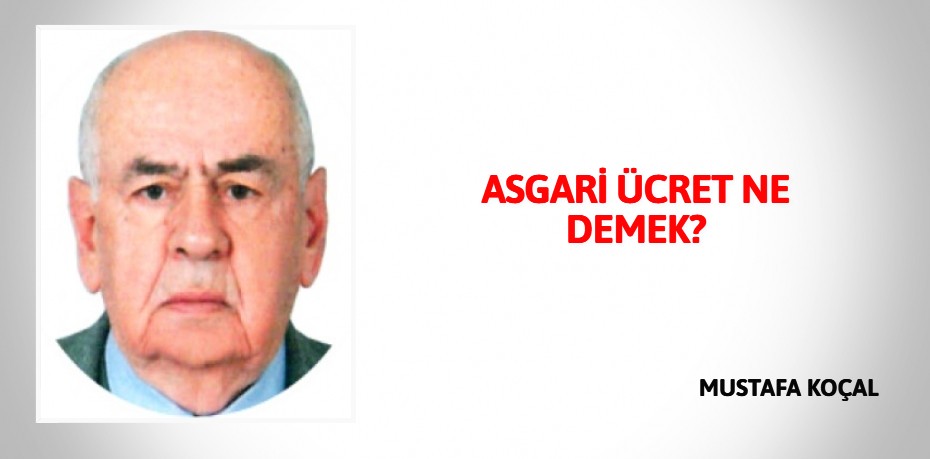 ASGARİ ÜCRET NE DEMEK?