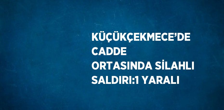 KÜÇÜKÇEKMECE’DE CADDE ORTASINDA SİLAHLI SALDIRI:1 YARALI