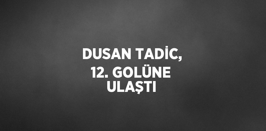 DUSAN TADİC, 12. GOLÜNE ULAŞTI