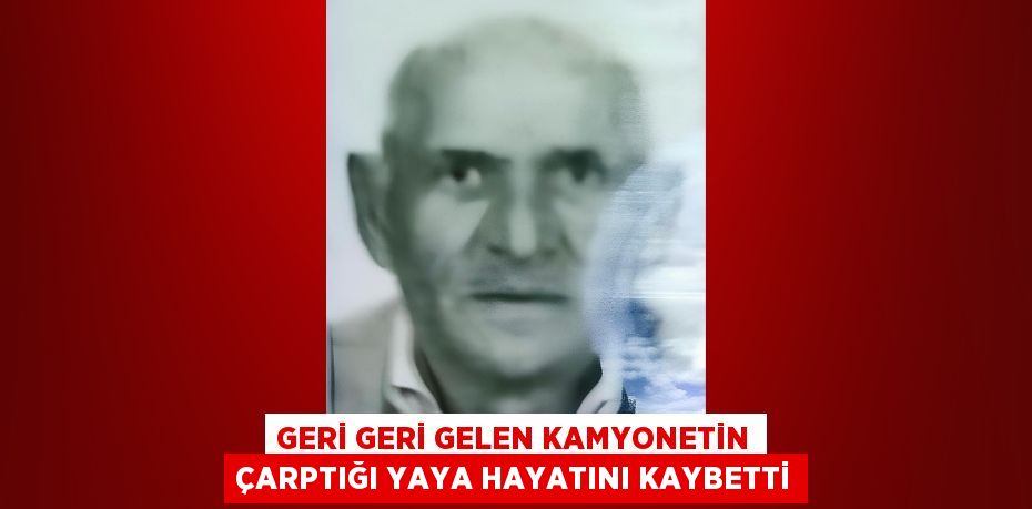 Geri geri gelen kamyonetin çarptığı yaya hayatını kaybetti